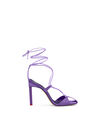 THE ATTICO "Adele'' violet lace-up sandal  232WS411V015012