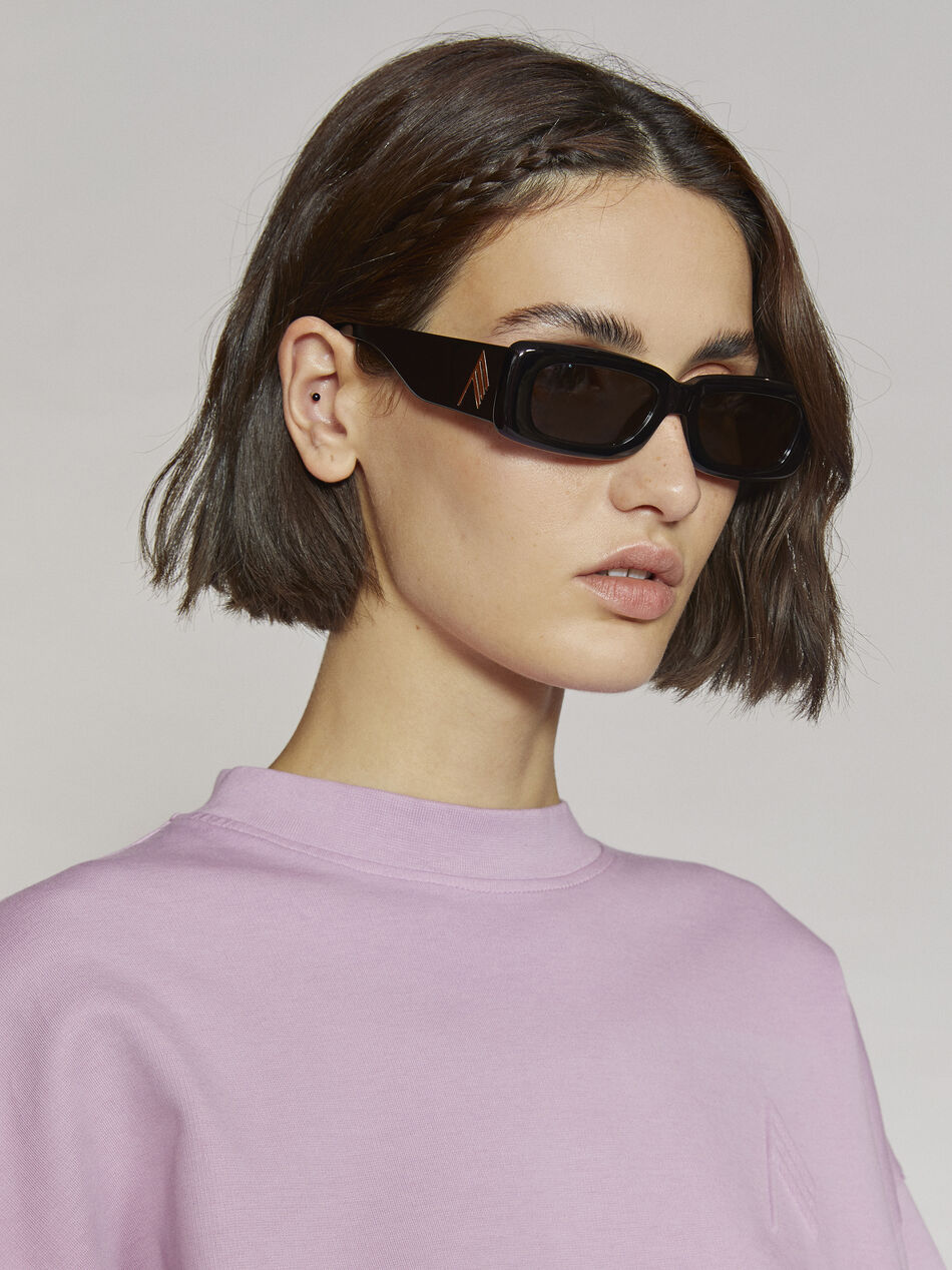 THE ATTICO "Mini Marfa" black sunglasses BLACK 212WAS11MET2100