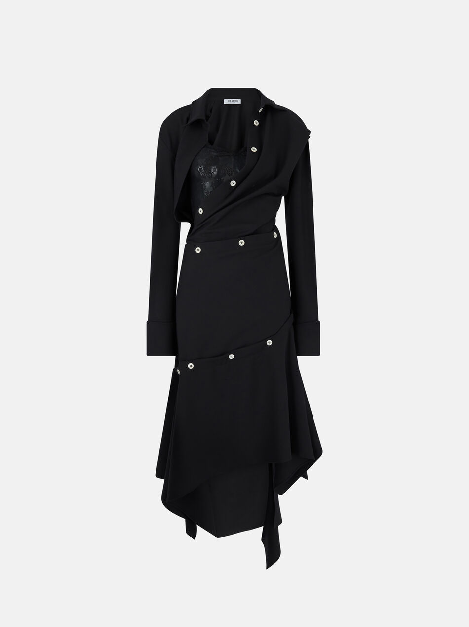 THE ATTICO Black midi dress Black 260WCW00291PLL015AA100