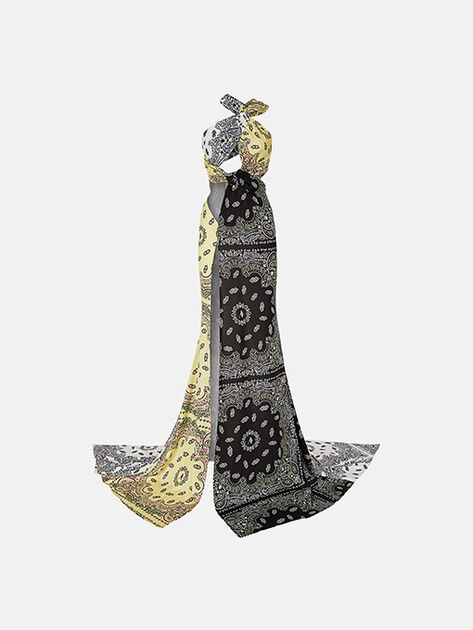 THE ATTICO "Dara" multicolor bandana long dress MULTICOLOR 238WCW83E084P021