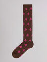 THE ATTICO Sahara bicolor allover sponge long socks  212WAK04C030199