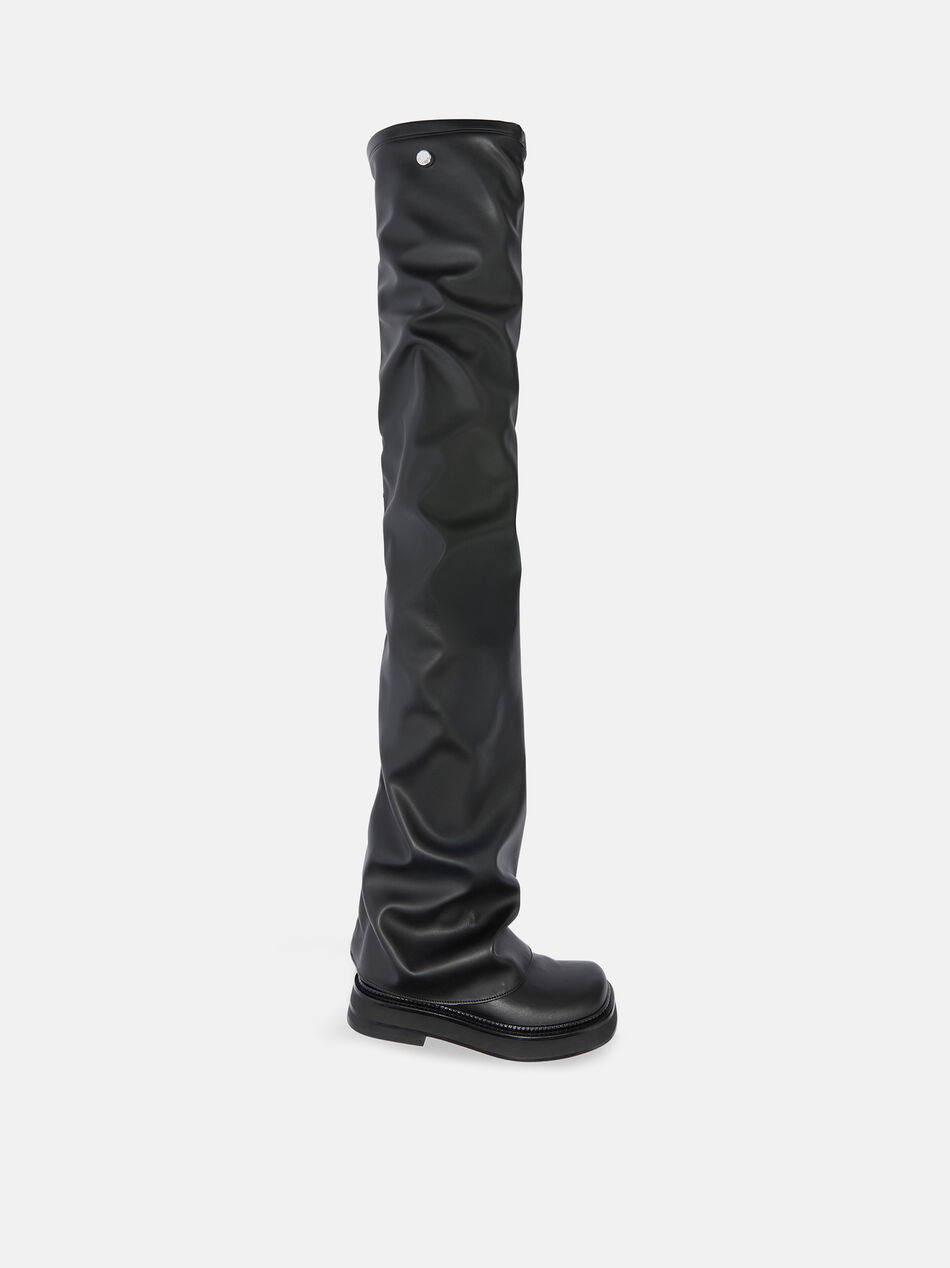THE ATTICO ''Robin OTK'' black thigh high boot flat Black 260WSH00901PUR003AA100