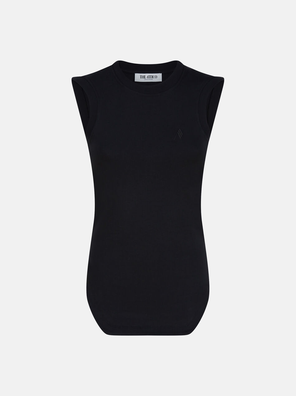 THE ATTICO "Reese'' black tank top BLACK 250WCN00003JJJ025AA100