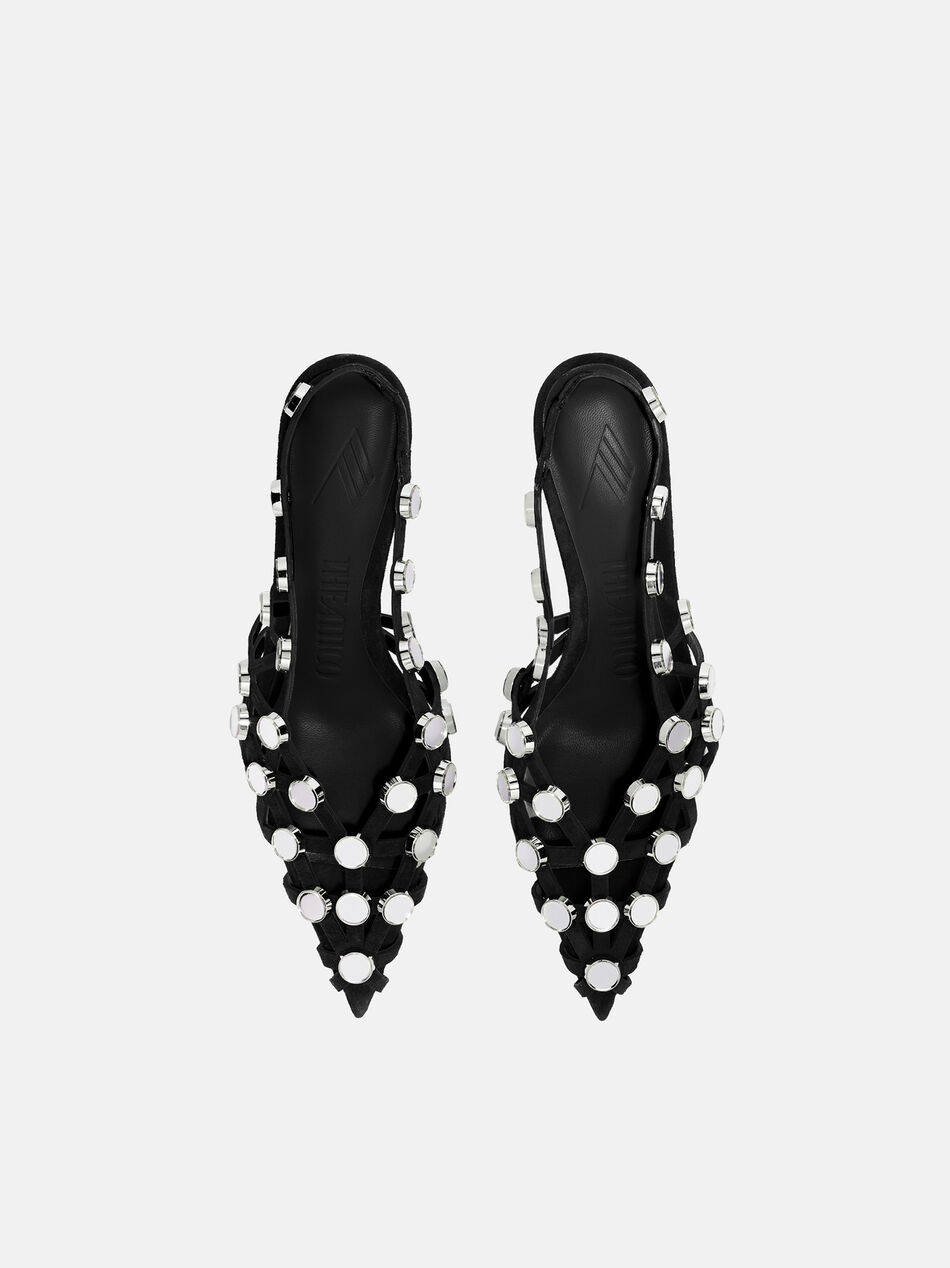 THE ATTICO ''Grid'' black slingback BLACK 250WSH00844LBT007SA100