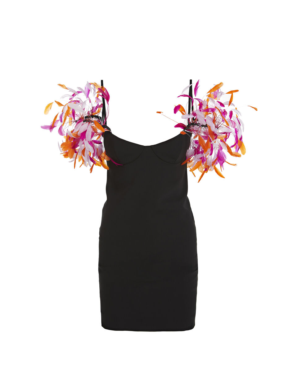 THE ATTICO ''Poppy'' black mini dress MULTICOLOR 226WCA139E043R021