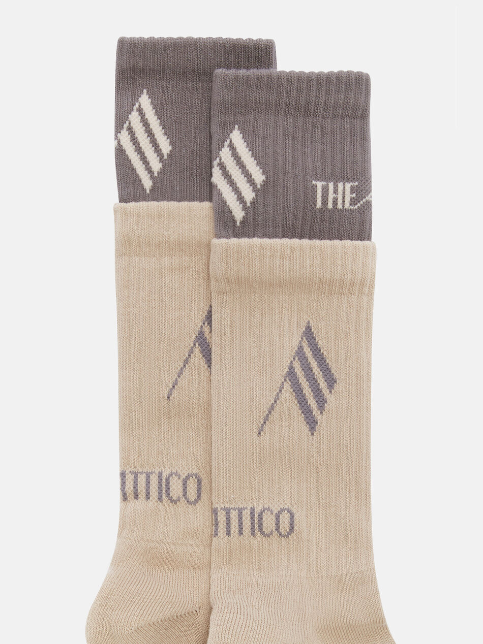 THE ATTICO Taupe double socks TAUPE 251WCAK00023CCC121AA215