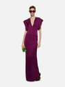 THE ATTICO ''Kara'' burgundy long dress  232WCW65E020114