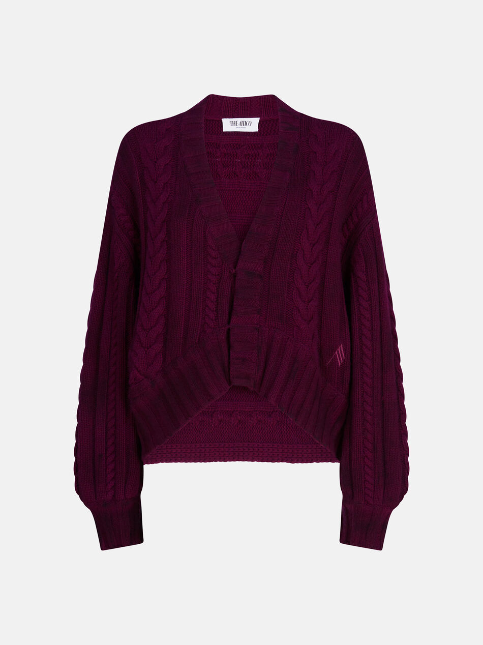 THE ATTICO Burgundy sweater BURGUNDY 251WCK00125KWS009SP114