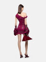 THE ATTICO ''Cassie'' wine red mini dress  232WCA163E070422
