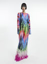 THE ATTICO ''Ophelia'' multicolor long dress