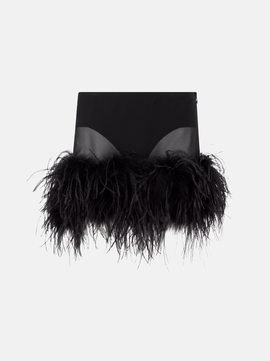 THE ATTICO Black mini skirt Black 260WCR00153PAA085MB100