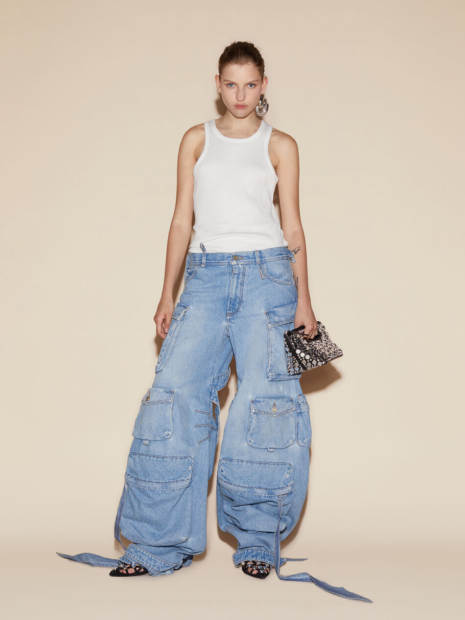 THE ATTICO Sky blue long pants SKY BLUE 246WCP180D085024