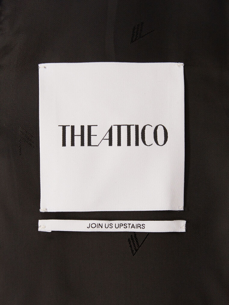 Shop Attico ''glen'' Black Short Coat