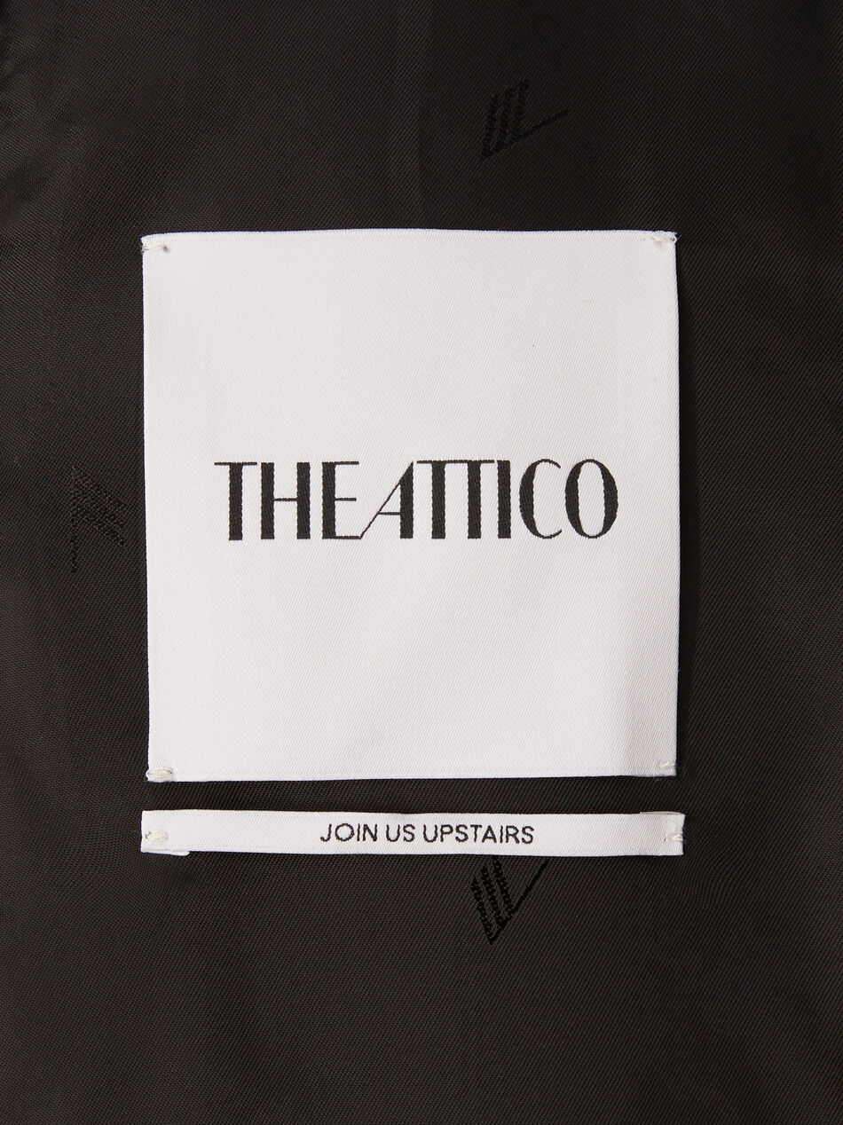 THE ATTICO ''Glen'' black short coat BLACK 237WCB36W043100