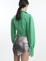 THE ATTICO ''Wave'' silver mini skirt