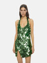 THE ATTICO ''Allium'' green mini dress