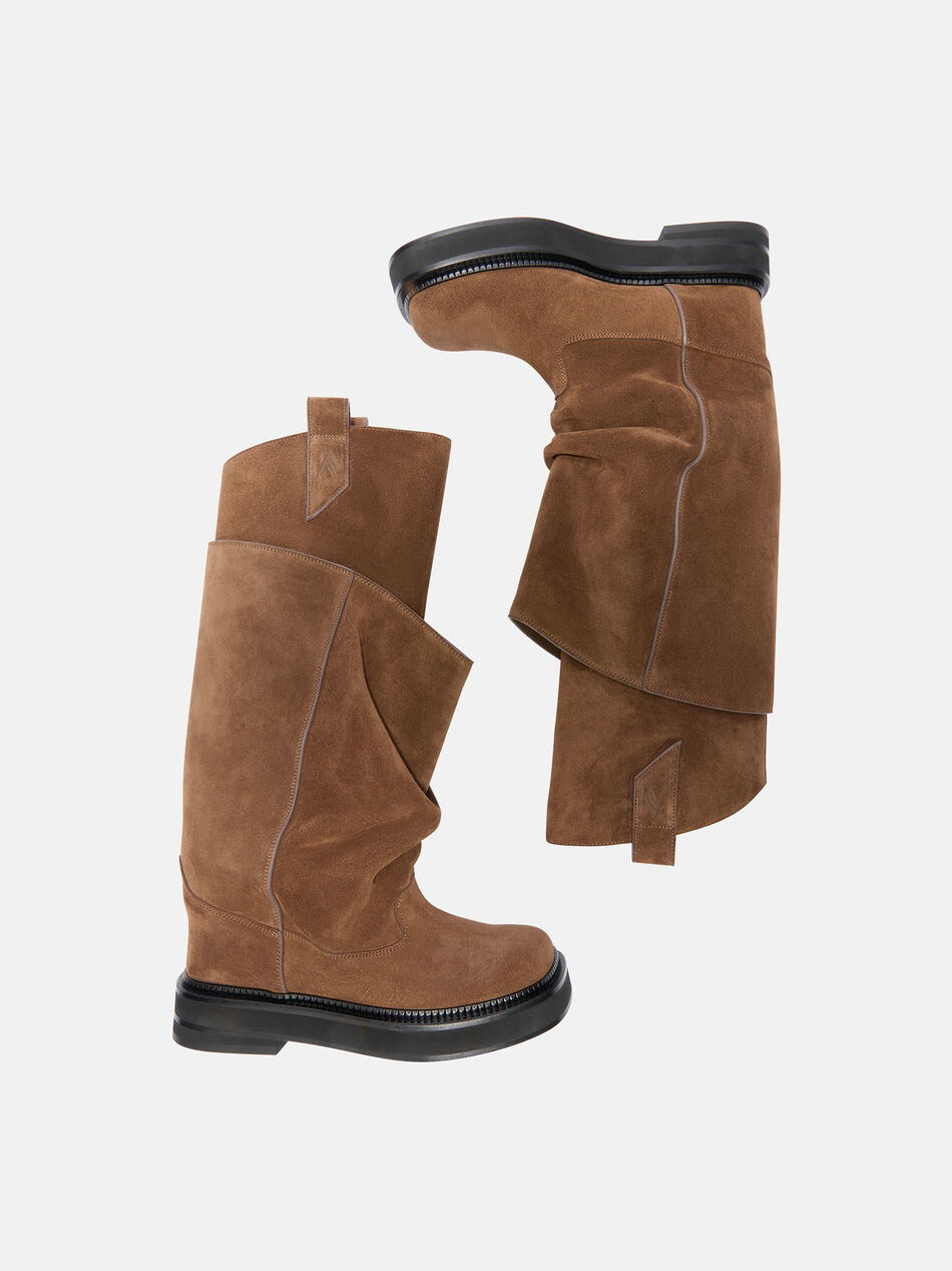 THE ATTICO ''New Robin Passeggiata'' brown combat boot BROWN 260WSH00902LBT040AA064