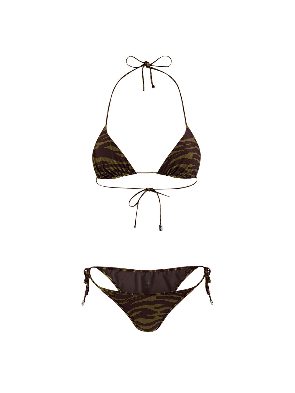 THE ATTICO Dark green and dark brown bikini Dark green/dark brown 250WBC00008PAA014PR997