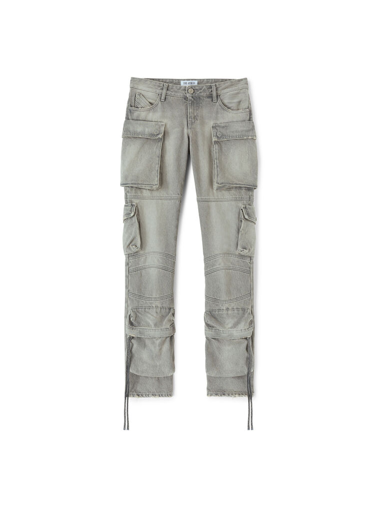 Shop Attico ''essie'' Grey Long Pants