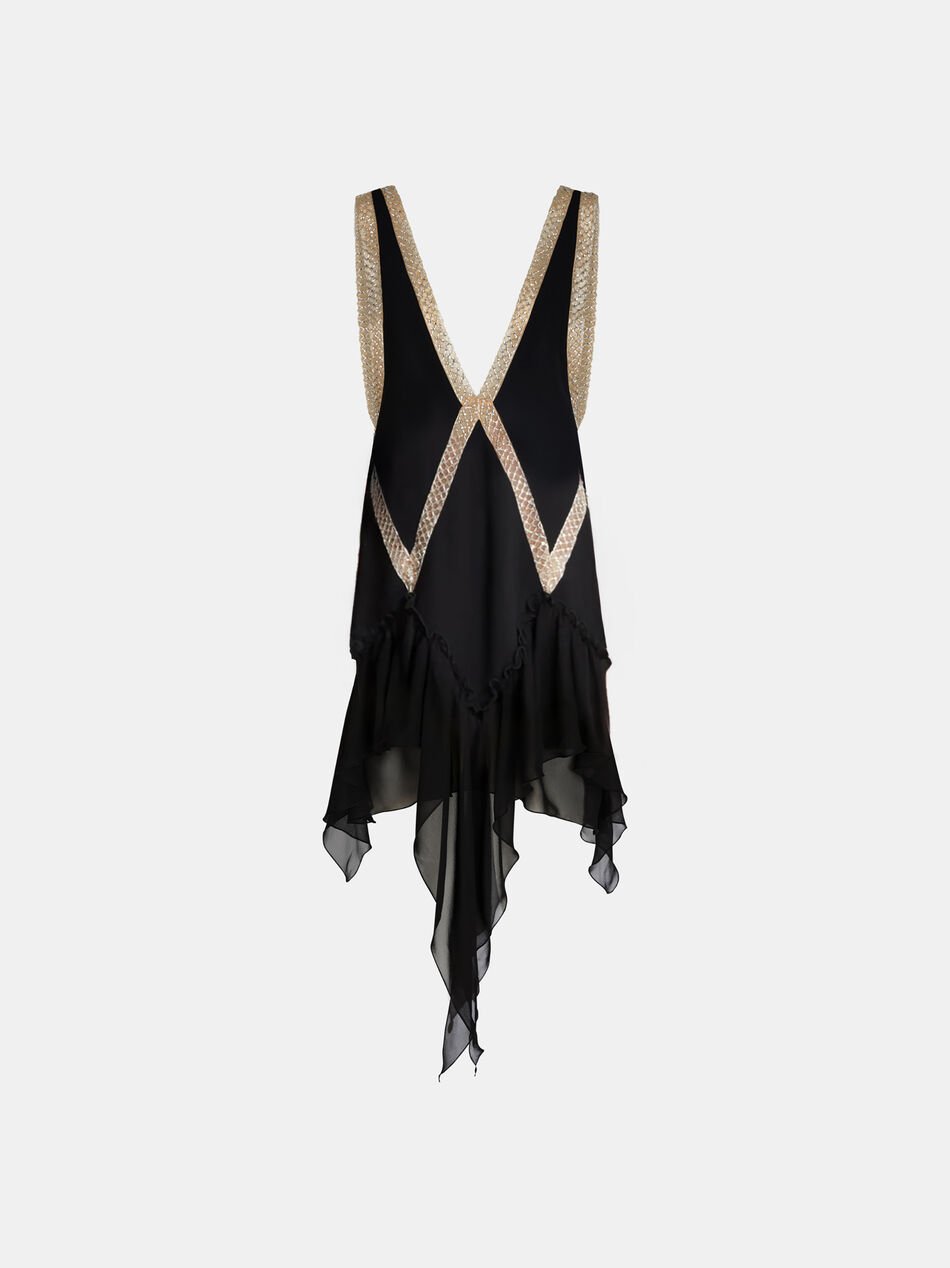 THE ATTICO Black mini dress Black 251WCA00437MIX059RA100