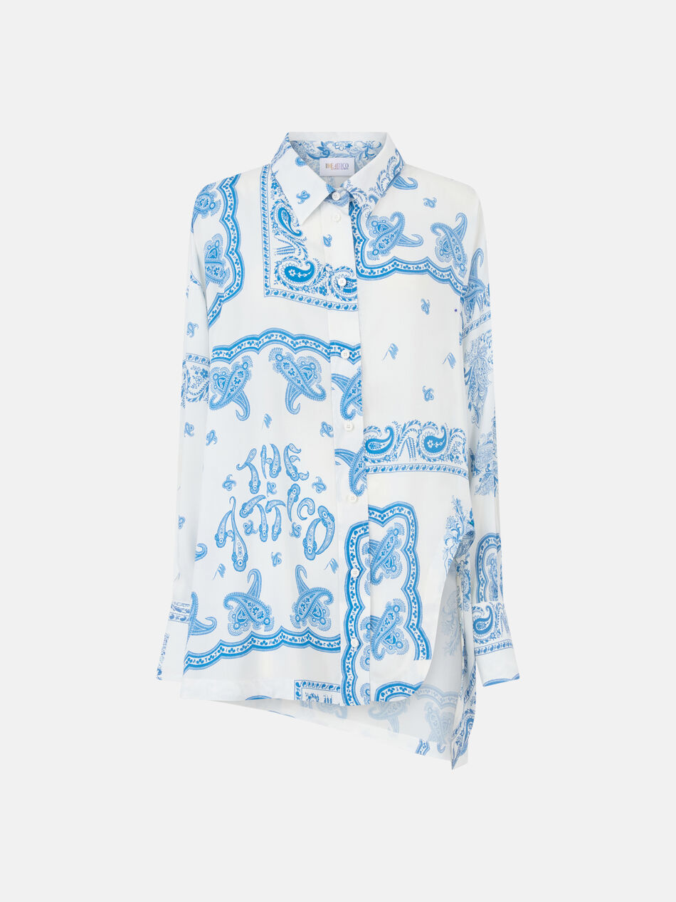 THE ATTICO Light blue and white shirt LIGHT BLUE / WHITE 260WCH00015VVV109PR264