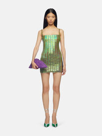 Rue'' iridescent green mini dress for Women THE ATTICO®