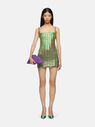 THE ATTICO ''Rue'' iridescent green mini dress Iridescent green 236WCA196H111527