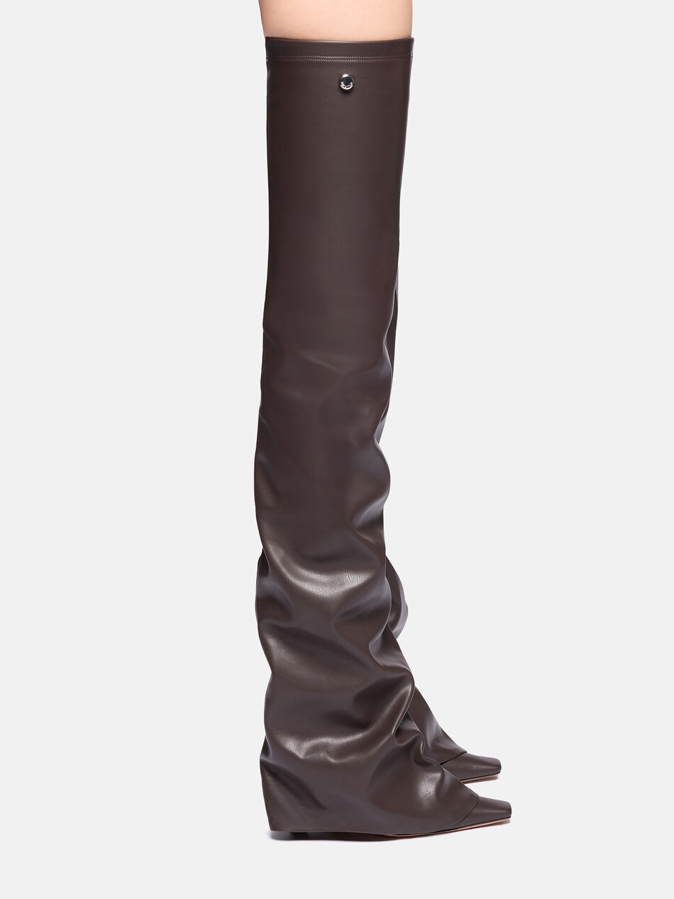 THE ATTICO ''Robin OTK'' thigh high brown BROWN 251WSH00872PUR003AA064