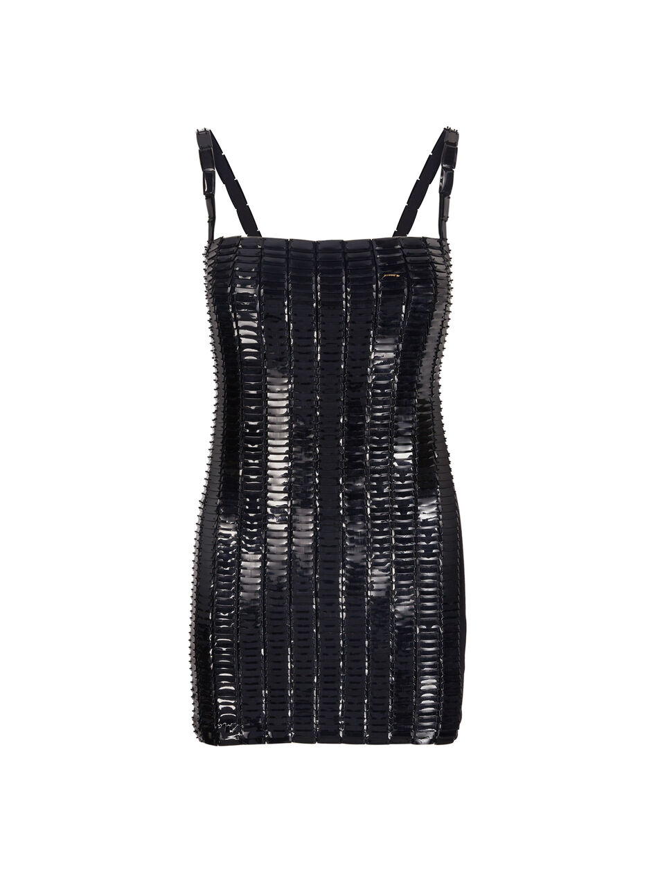 THE ATTICO ''Rue'' black mini dress BLACK 236WCA196H111100