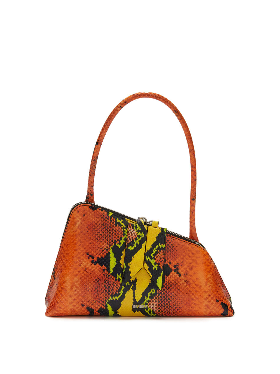 THE ATTICO "Sunrise" orange, black, yellow, green shoulder bag ORANGE/BLACK/YELLOW/GREEN 236WAH42EL003547