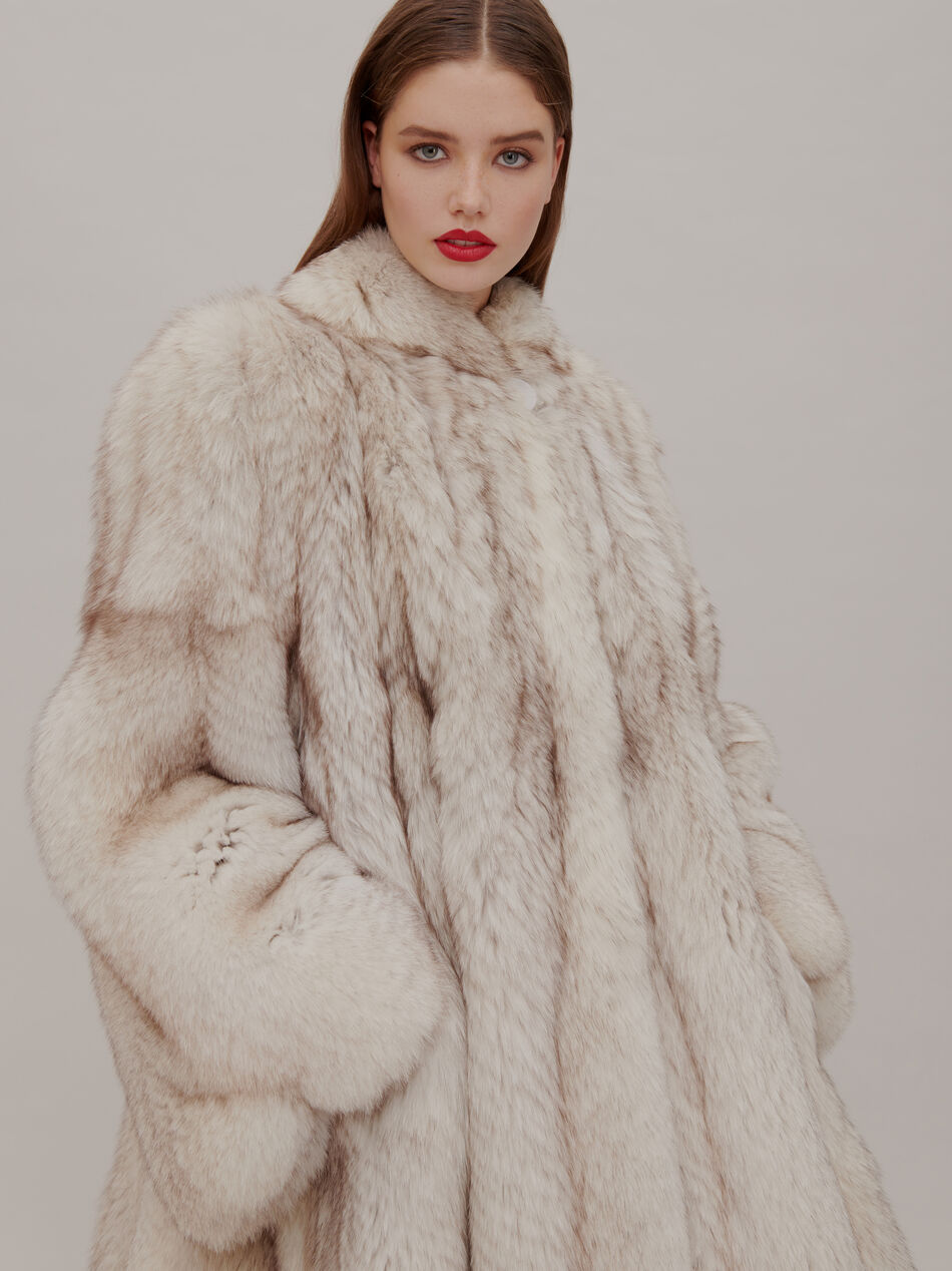 The Attico "Call Me Back" upcycled coat ICE 202WCX01F001042