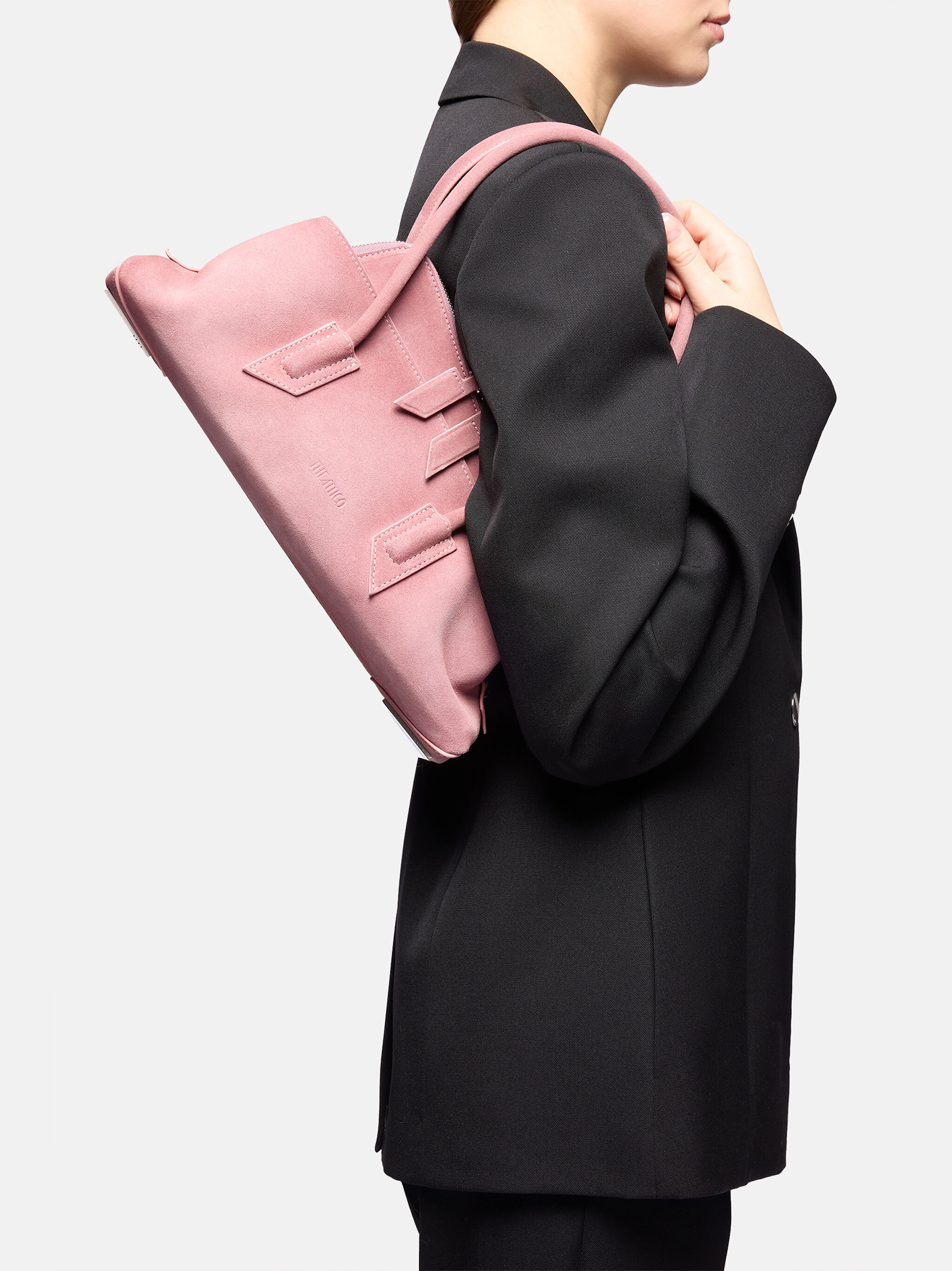 La Passeggiata Small'' rose top handle for Women | THE ATTICO®