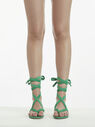 THE ATTICO ''Beth'' emerald flat sandal  223WS437L007028