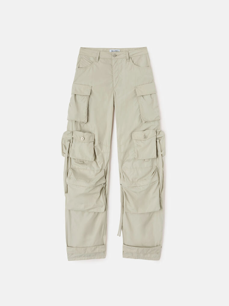 Shop Attico ''fern'' Ivory Long Pants