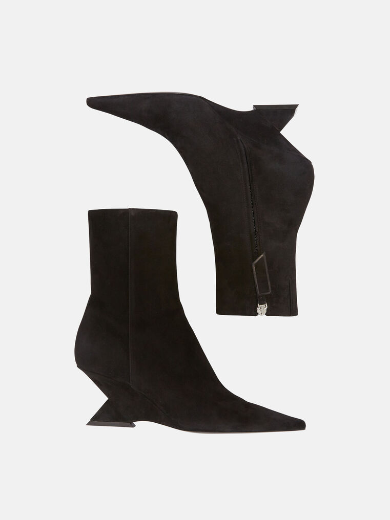 Shop Attico ''cheope'' Black Ankle Boot