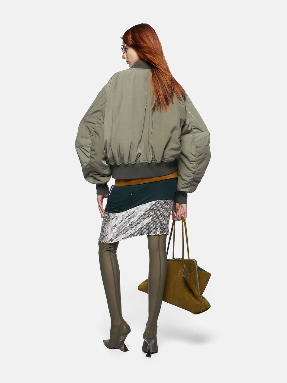 THE ATTICO "Anja'' military green bomber Military green 250WCB00070PLL001AA828