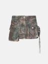 THE ATTICO ''Fay'' stained green camouflage mini skirt Stainde green camouflage 241WCS136D022238