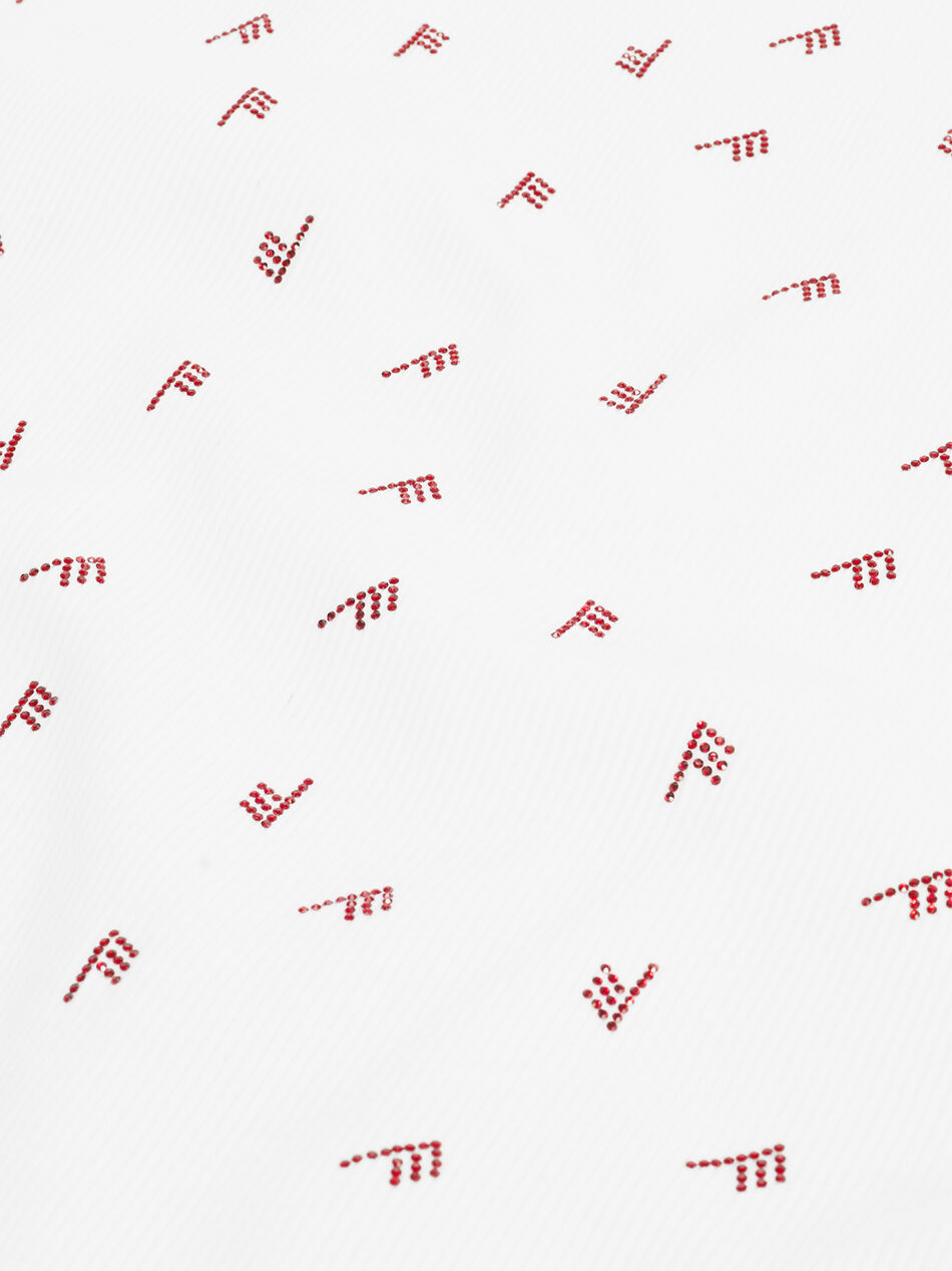 THE ATTICO Tank top white and burgundy strass White/Burgundy SPEWCT000276J050L821