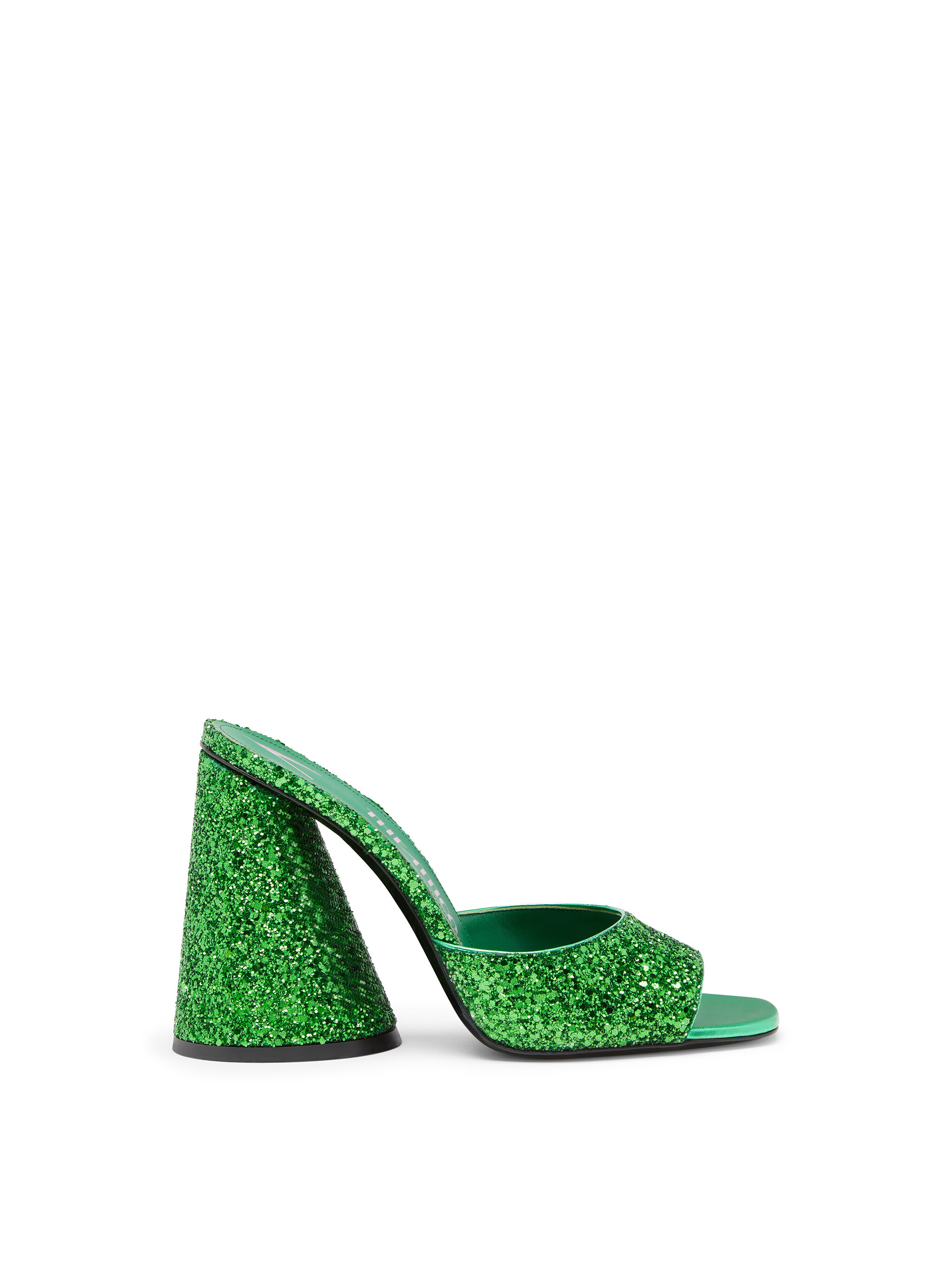 Womens Shoes Heels Mule shoes The Attico Green Satin Luz Mules 