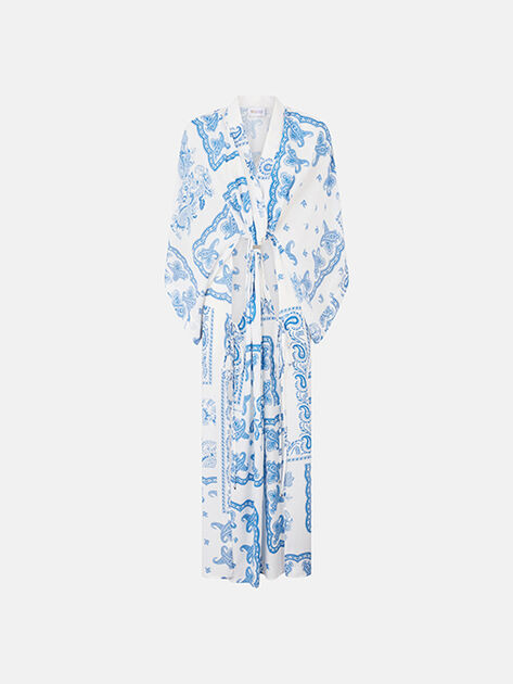 THE ATTICO Light blue and white maxi dress LIGHT BLUE / WHITE 260WCW00274VVV109PR264