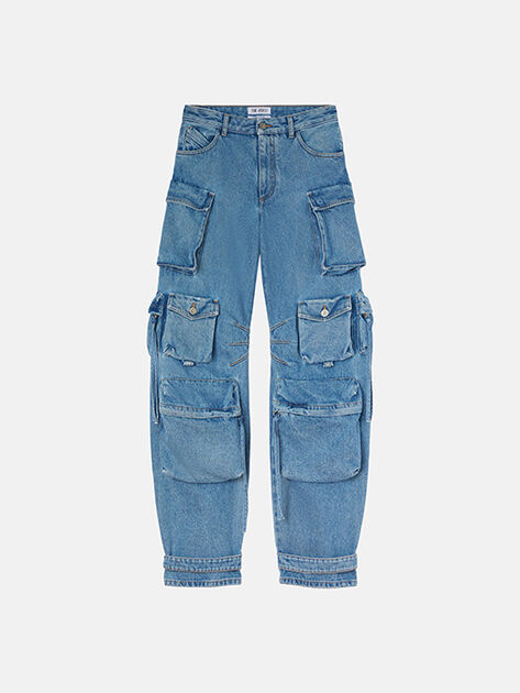 THE ATTICO ''Fern'' washed blue long pants Washed blue 241WCP84D082676