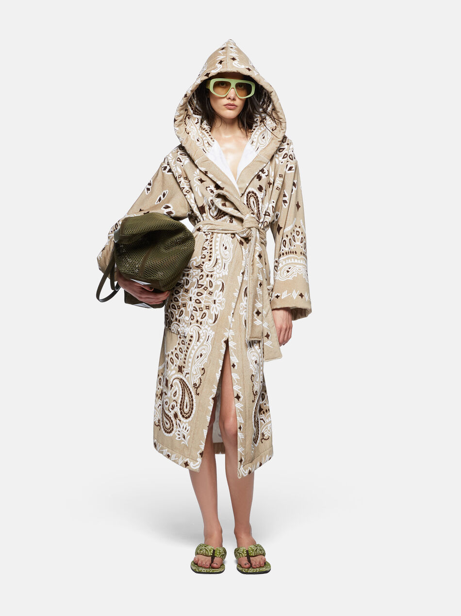 THE ATTICO Brown, beige and white bathrobe Beige/brown/white SPEWOTH09XXX02827