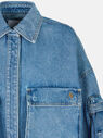 THE ATTICO ''Fern'' washed blue short coat Washed blue 241WCB48D082676