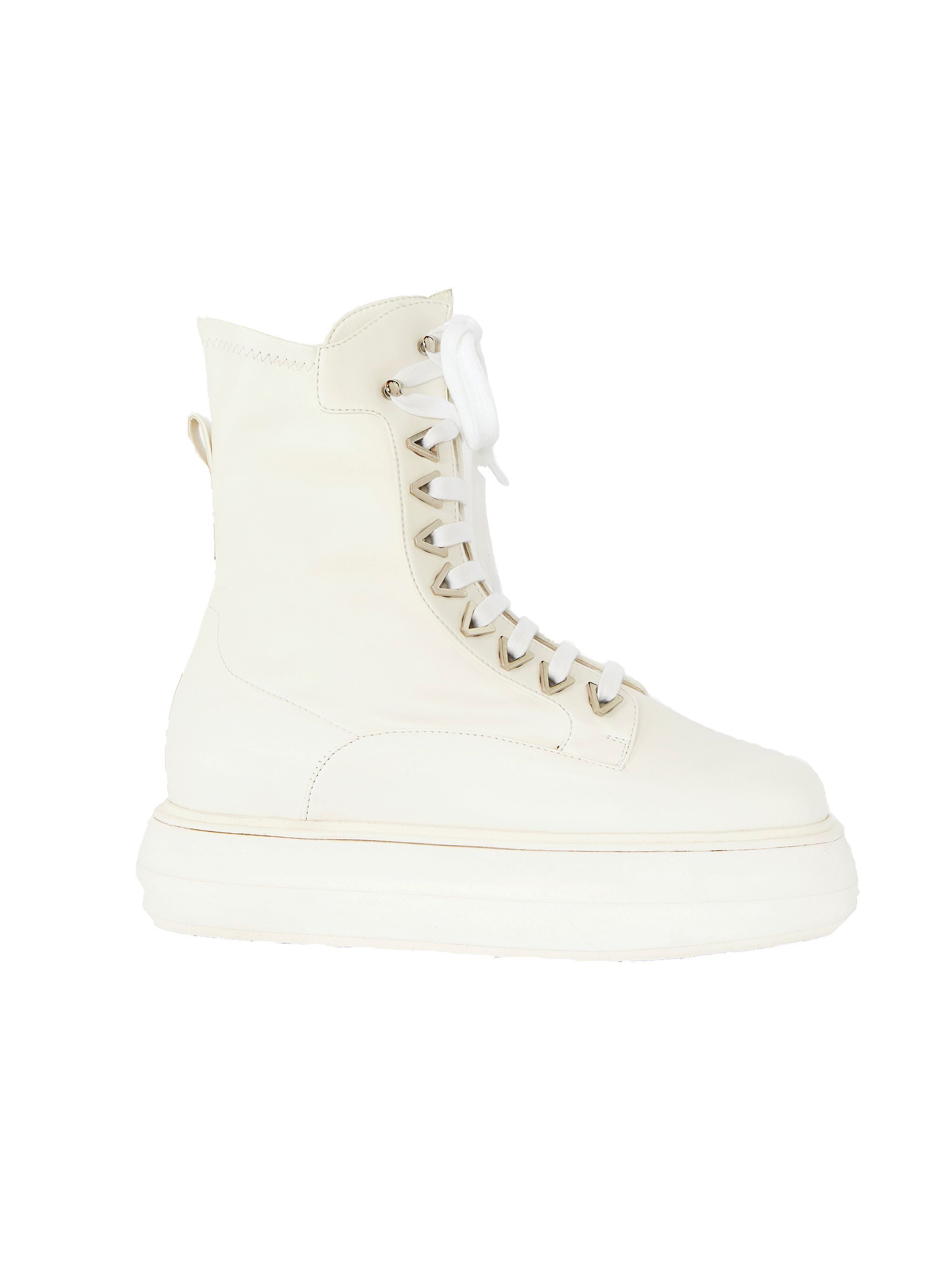 The Attico Shoes The Attico Selene White Boots Flatform