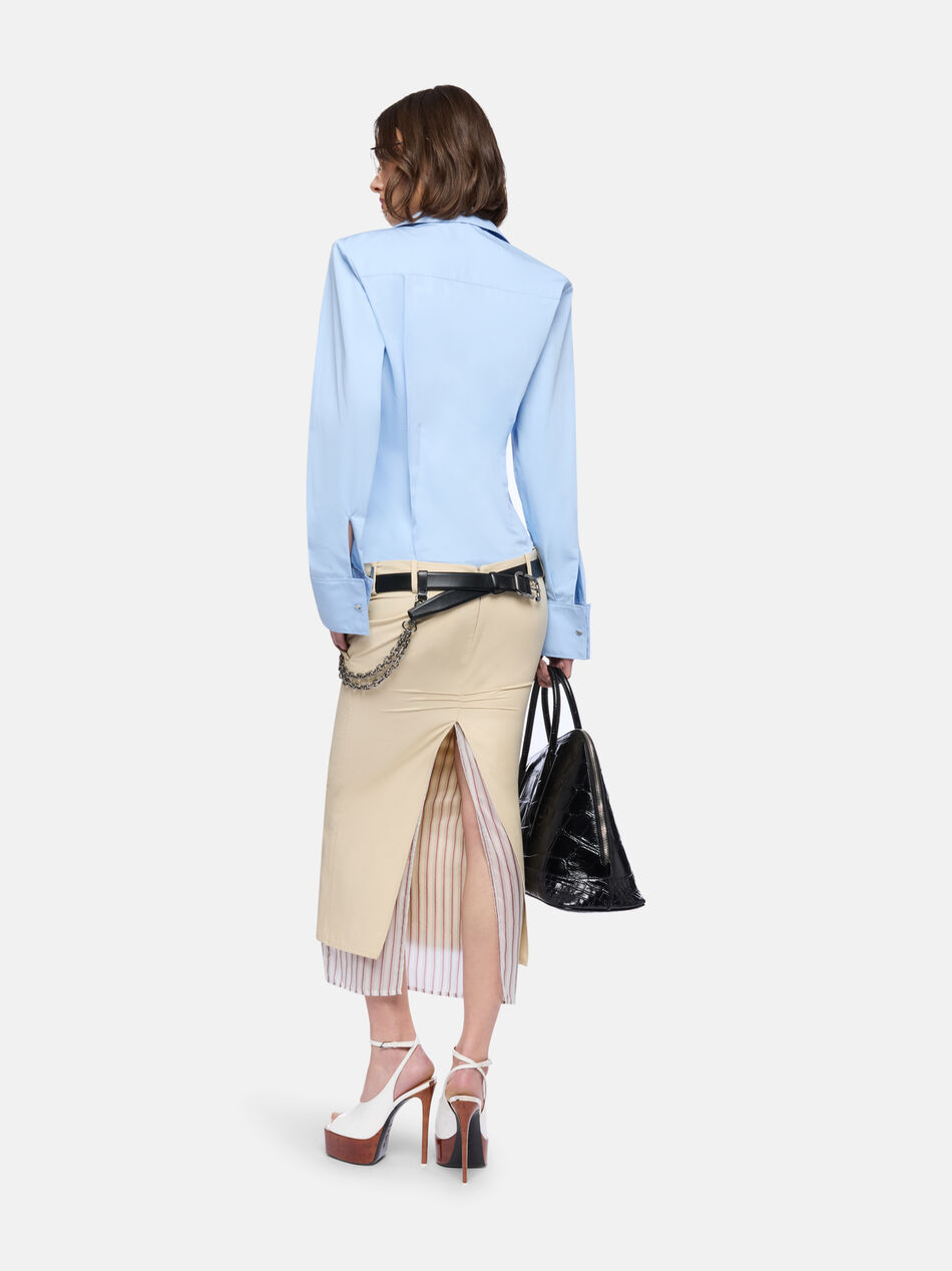 THE ATTICO Blue shirt DUSTY BLUE 260WCH00048CCC052AA013