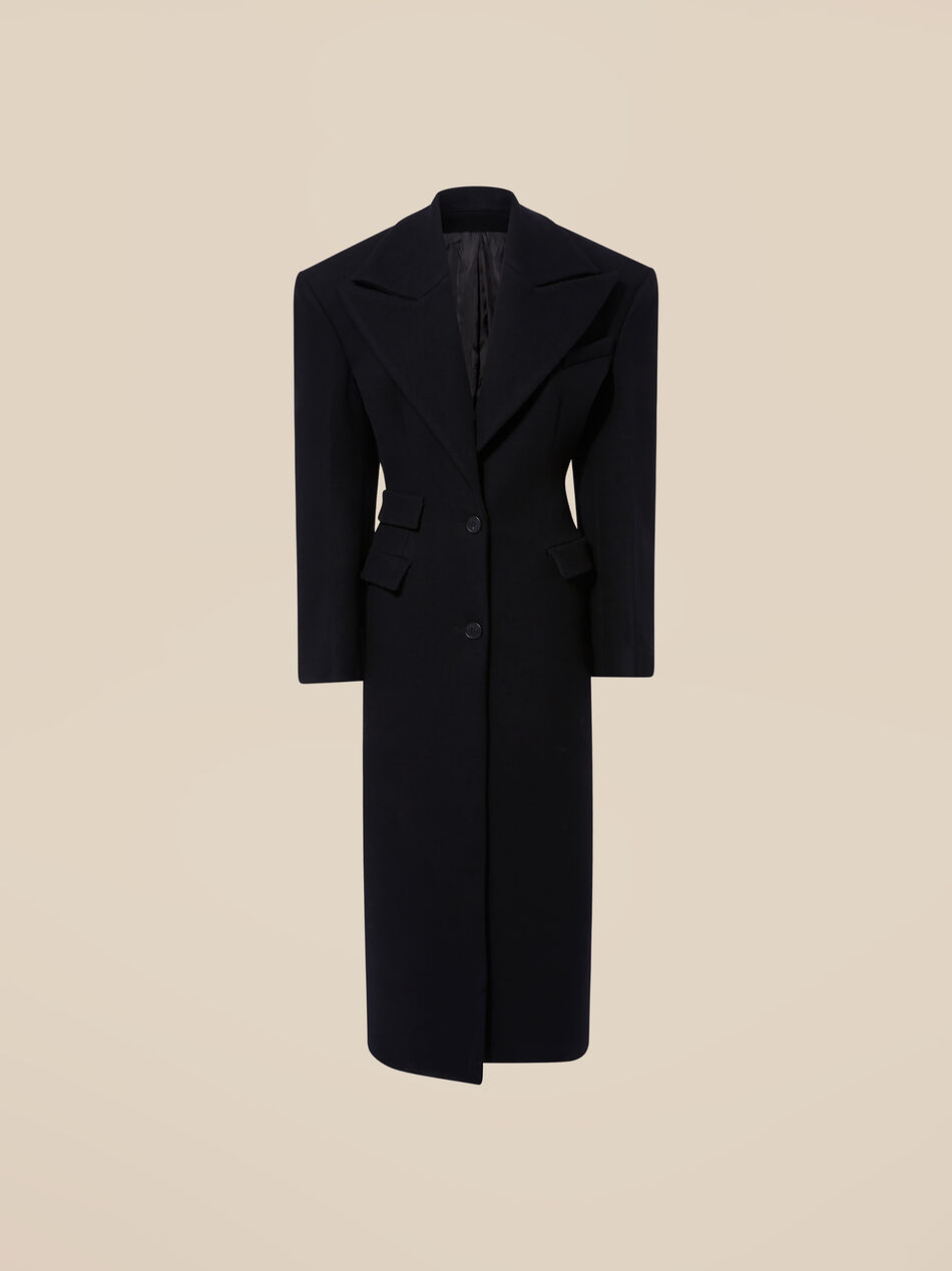 THE ATTICO Black long coat BLACK 246WCC57W051100