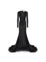 THE ATTICO "Karen" black long dress BLACK 238WCW86A014F100