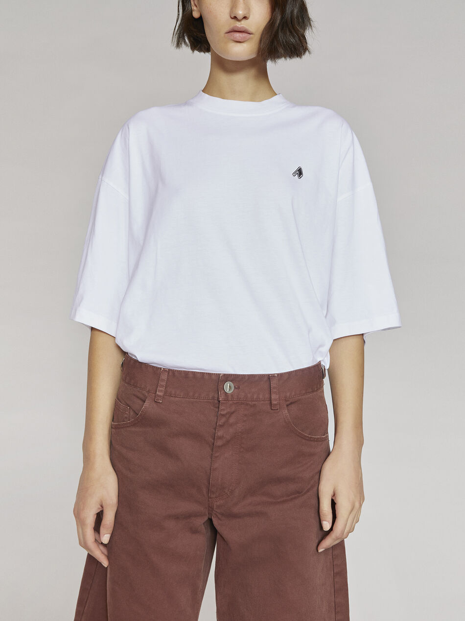 THE ATTICO "Cara" white t-shirt WHITE 212WCT50C023001