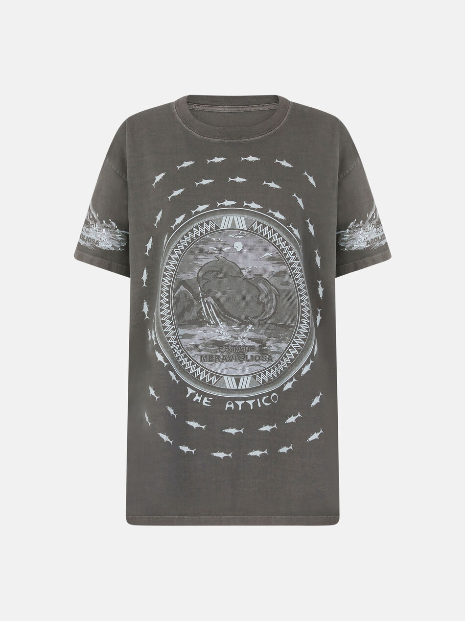 THE ATTICO Faded black t-shirt Faded black 250WCT00353JJJ059PR615