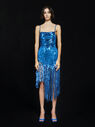THE ATTICO ''Camelia'' ocean blue midi dress  226WCM35M018014